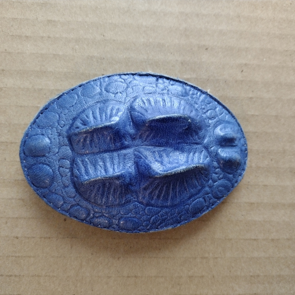 Blue Lizard Belt Buckle NWOT